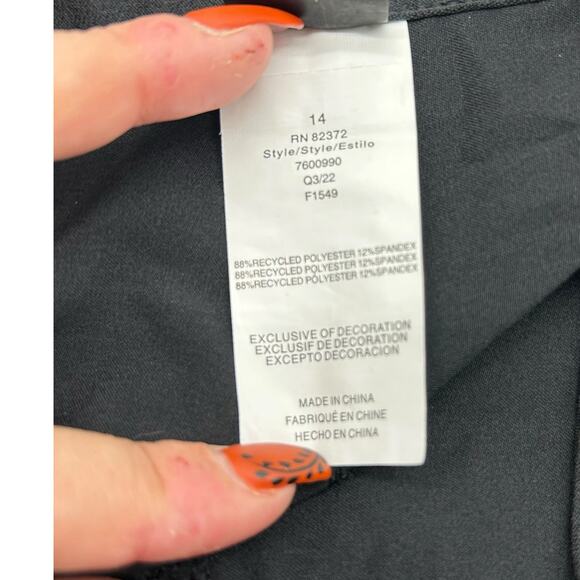 Island Escape Swim Shorts in Black Size 14 Boardshorts swim bottoms 3" Inseam - Picture 5 of 5